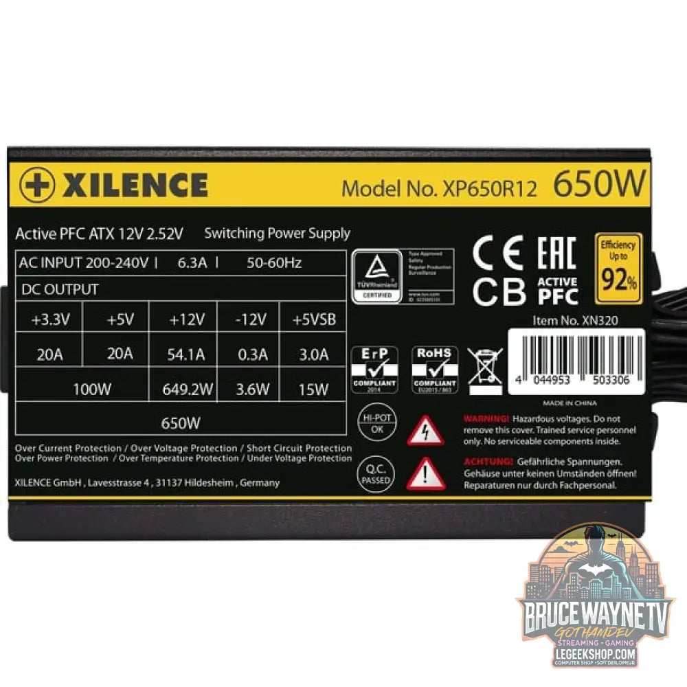 Xilence Gaming Gold 650W, alimentation PC - Xilence - vue 6