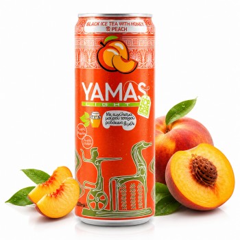 Yamas Light Black Tea Peach&Honey 330 ml x 24