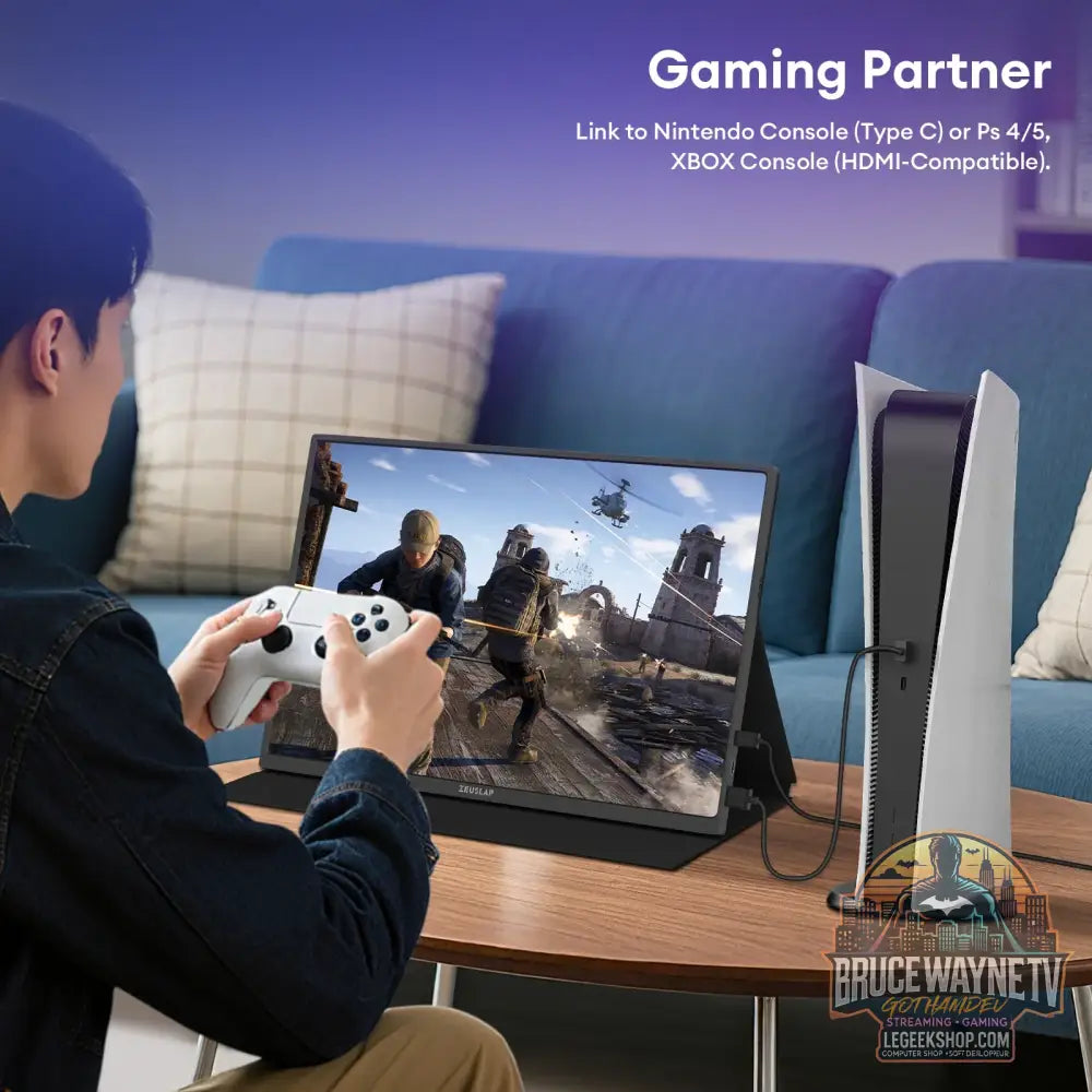 ZEUSLAP P16K - Moniteur Portable 16’’ 2.5K 144Hz 100% sRGB HDR500 Gaming - 16’’ - Moniteur Portable