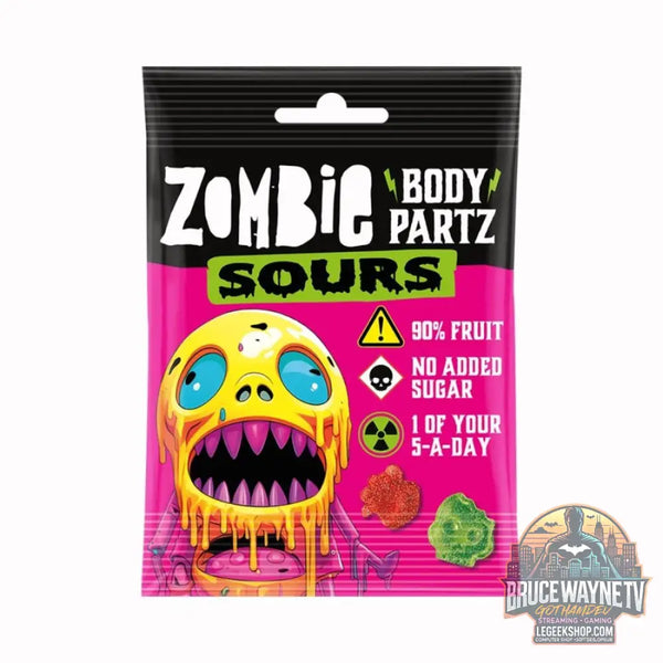Zombie Body Partz Sours bonbons gélifiés acidulés de 35g (Pack de 12) - Snacks & boissons importés
