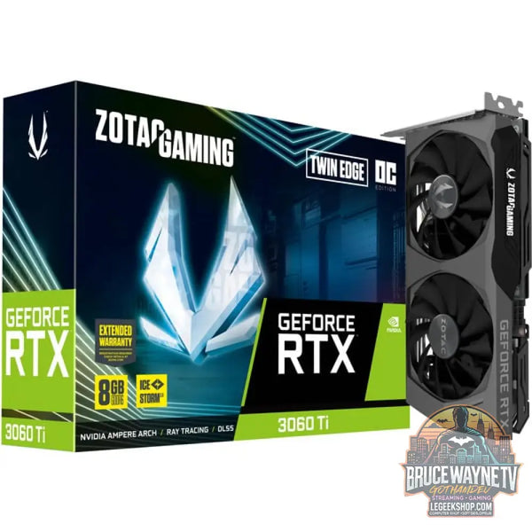 ZOTAC GeForce RTX 3060 Ti TWIN EDGE OC LHR, carte graphique Lite Hash Rate, 3x DisplayPort, 1x HDMI 2.1 - ZOTAC
