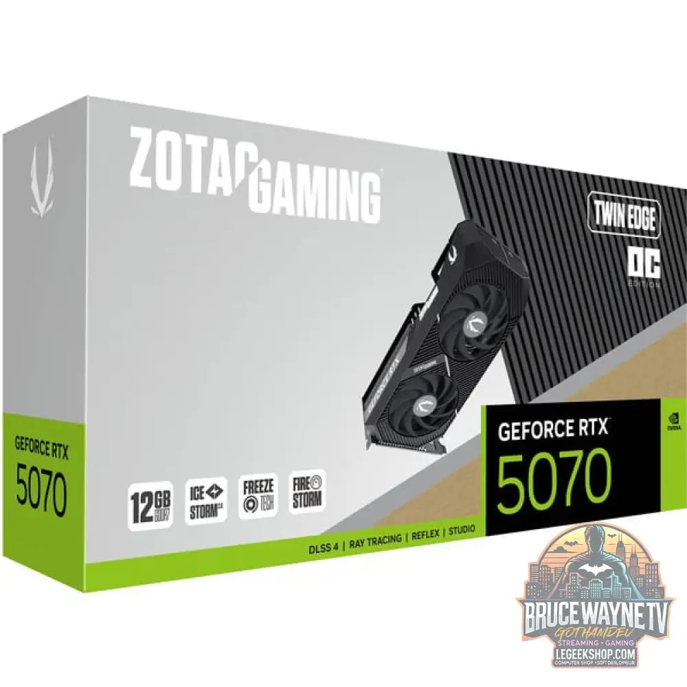 ZOTAC GeForce RTX 5070 Twin Edge OC, carte graphique DLSS 4, 3x DisplayPort, 1x HDM - ZOTAC - vue 8