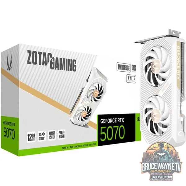 ZOTAC GeForce RTX 5070 Twin Edge OC White Edition, carte graphique DLSS 4, 3x DisplayPort, 1x HDM - ZOTAC